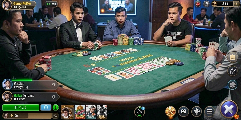 Gameplay Poker yang menarik dan seru dalam 34R.