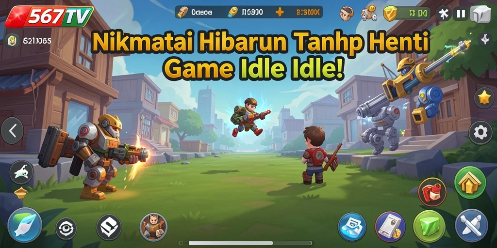 Screenshot utama 567TV menampilkan antarmuka gameplay Idle yang menarik.
