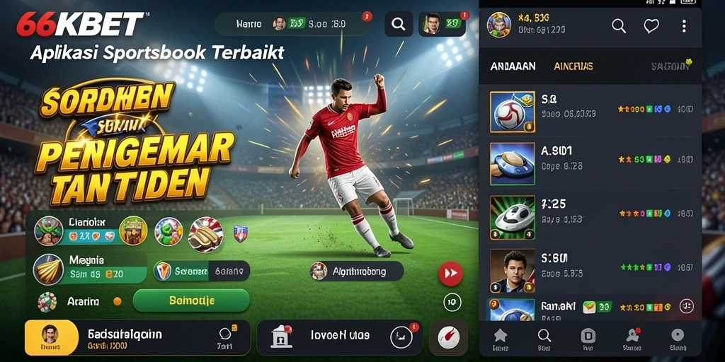 Tampilan menarik dari aplikasi Sportsbook 66KBET saat digunakan.