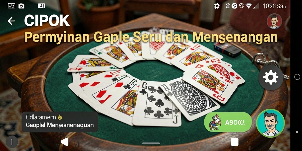 Screenshot gameplay Gaple yang seru dan interaktif di CIPOK.