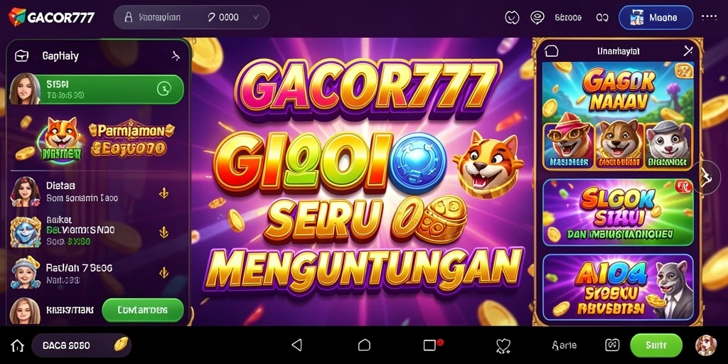 Tampilan menarik dari permainan Slot GACOR777 dengan berbagai tema.