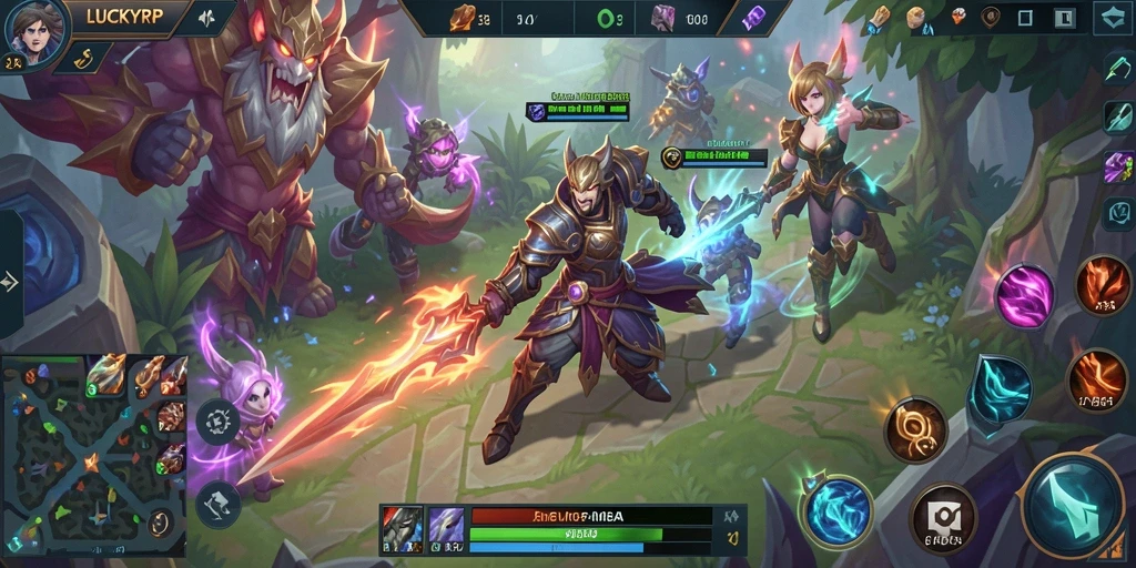 Tangkapan layar gameplay seru di LUCKYRP dengan pertarungan tim yang intens.