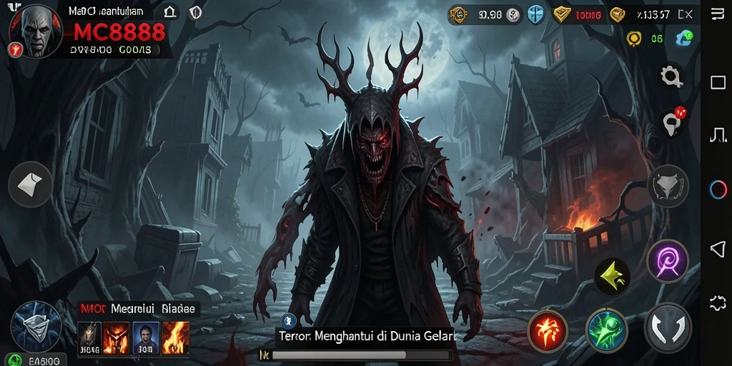 Gameplay horor yang mencekam dengan suasana menegangkan di MC888.