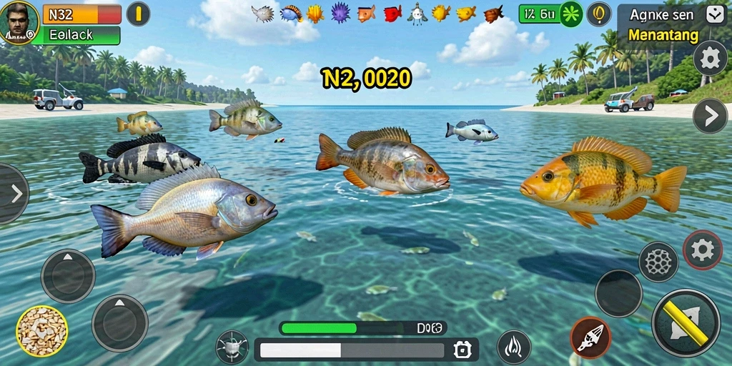 Tampilan gameplay Tembak Ikan yang menegangkan dan penuh aksi.