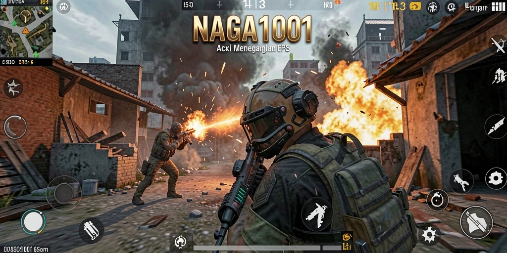 Gameplay seru dan mendebarkan dari NAGA1001 di lapangan perang.