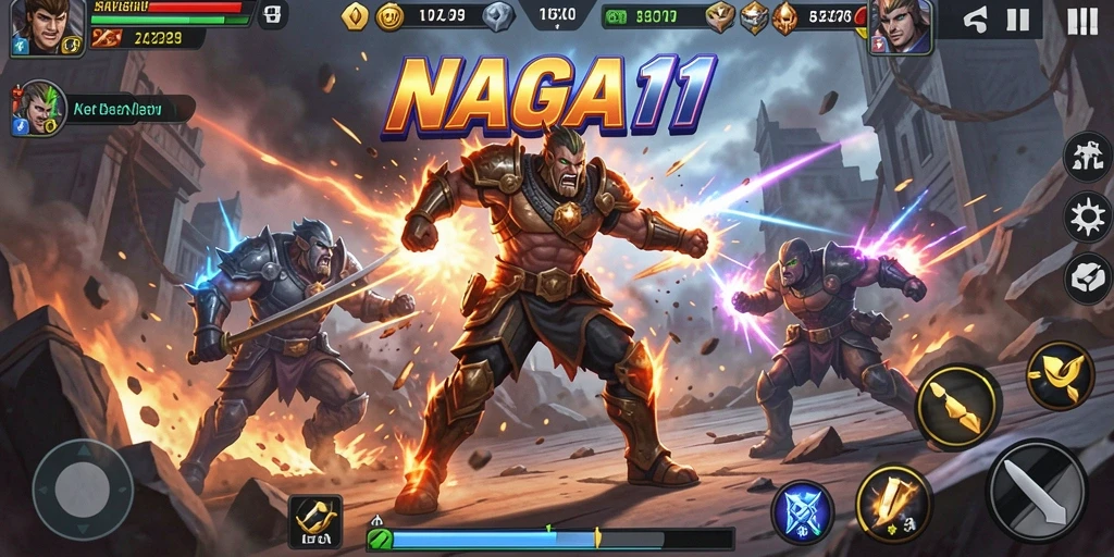 Tangkapan layar NAGA11 memperlihatkan aksi pertempuran yang mendebarkan.