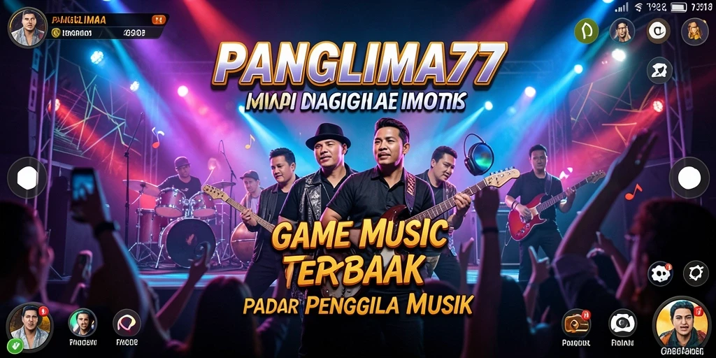 Tampilan screenshot utama PANGLIMA77 dengan gameplay yang penuh musik.