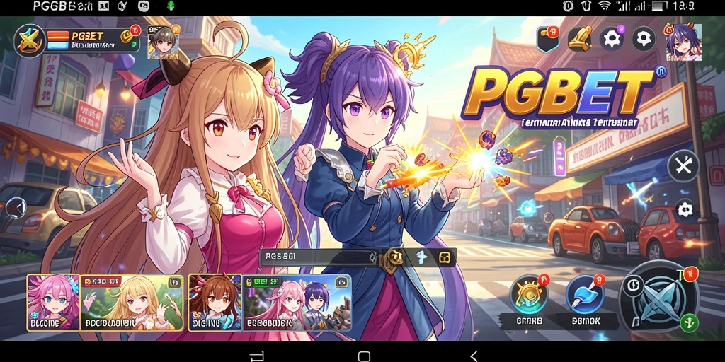 Screenshot PGBET menunjukkan aksi karakter dalam dunia anime yang menawan.