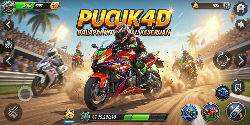 Pengalaman gameplay balapan motor yang mendebarkan di PUCUK4D.