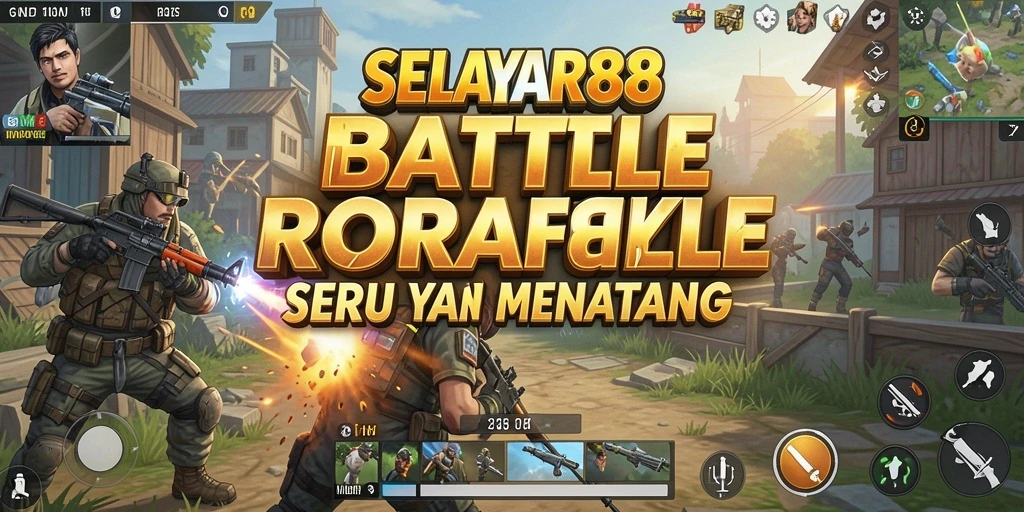 Tangkapan layar utama menunjukkan intense gameplay Battle Royale di SELAYAR88.