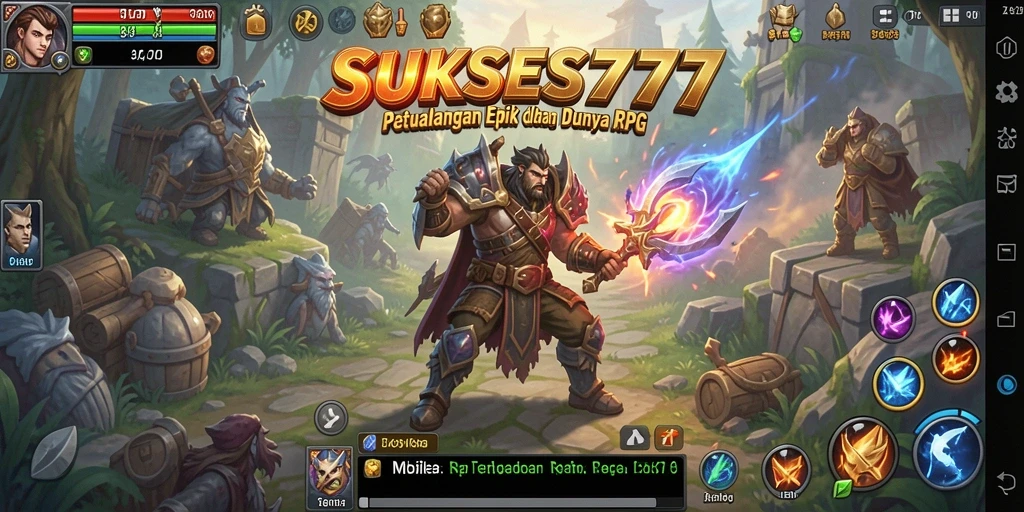 Tampilan gameplay menegangkan dan karakter unik dalam SUKSES777.