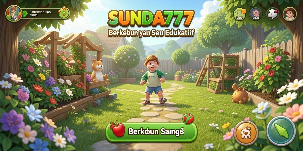 Screenshot SUNDA777 menunjukkan gameplay seru berkebun dan beternak.