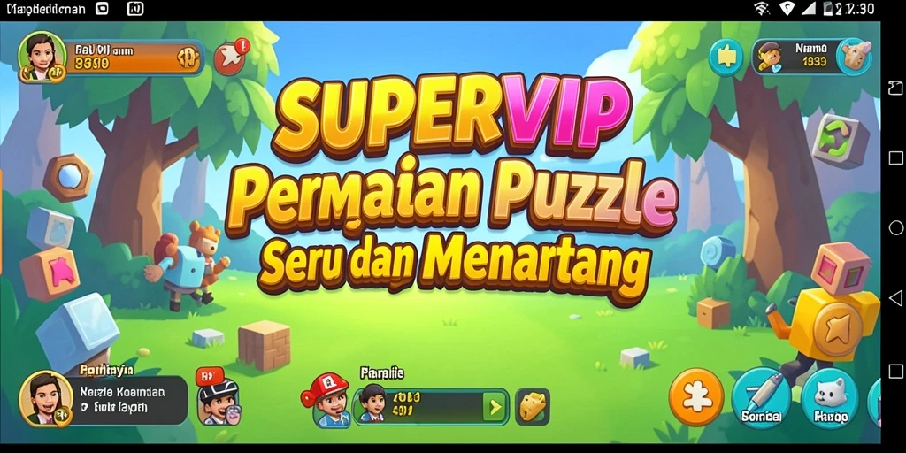 Tangkapan layar dari gameplay SUPERVIP yang penuh tantangan Puzzle.
