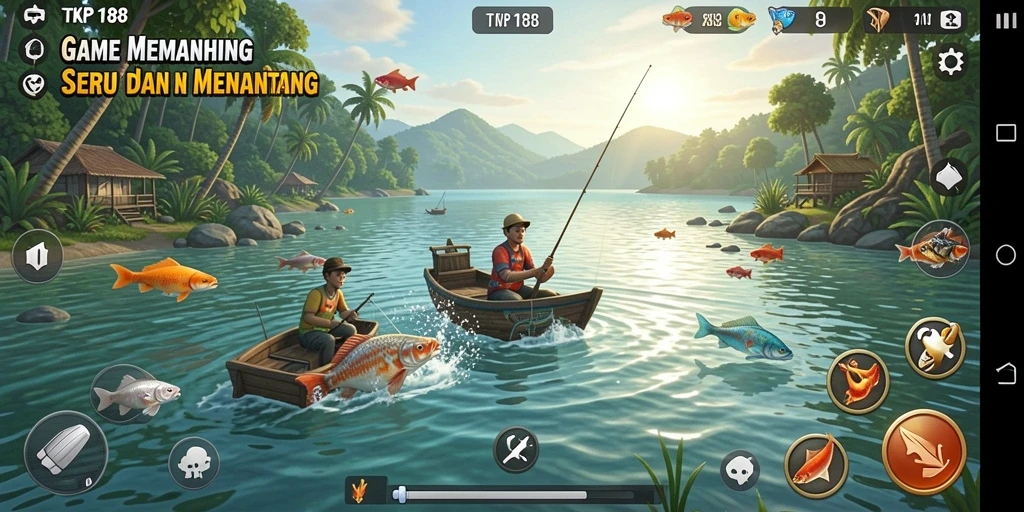 Tangkapan ikan besar di permainan TKP188 dengan grafik yang realistis.