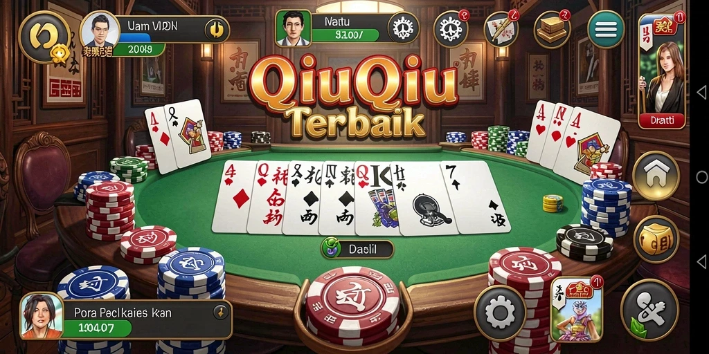 Tampilan gameplay QiuQiu yang menantang dan menarik.